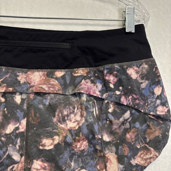 Lululemon Women’s Speed Up 2.5 Shorts Frosted Rose Black Run Gym Yoga Size 8 - Picture 10 of 15